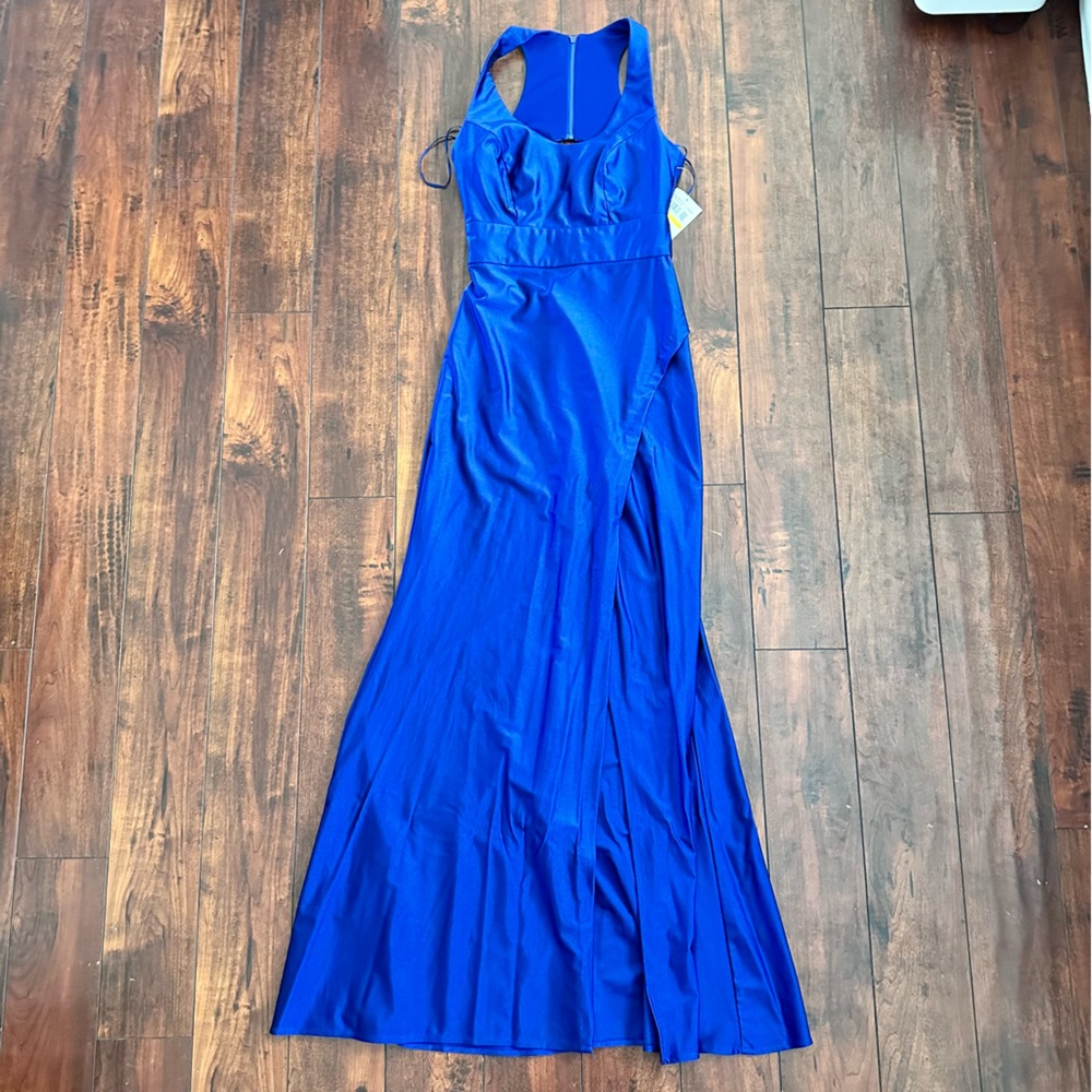 Morgan & Co Blue Full Length Gown Juniors 3
